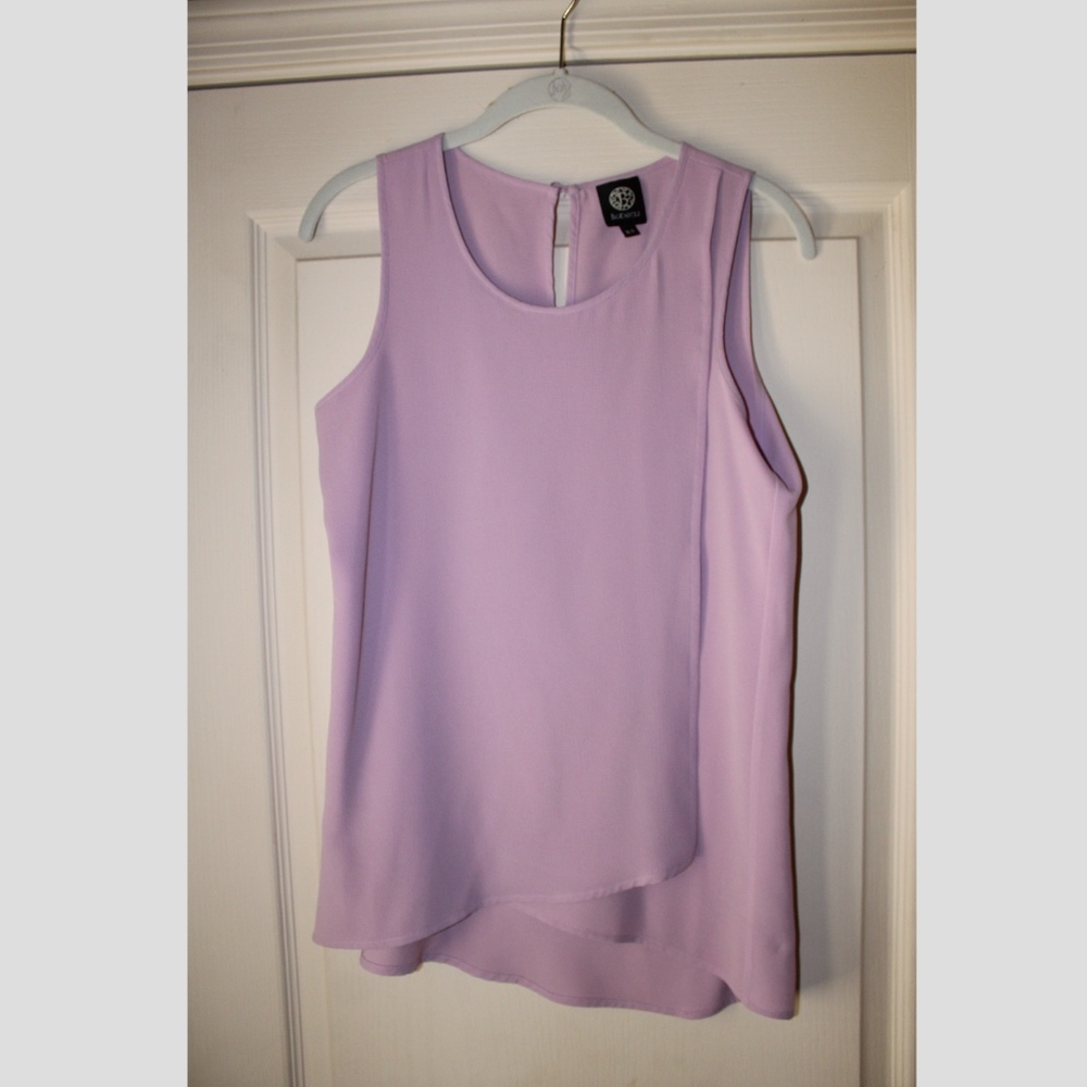 Lilac Layered Sleeveless Blouse